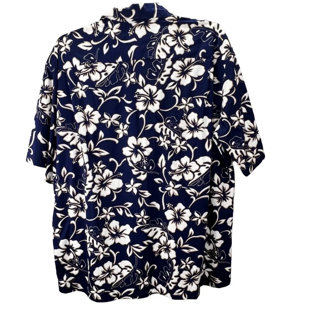 Vintage Hilo Hatties Hawaiian Original Shirt 2XL Button Front Hibiscus Floral - Picture 4 of 4